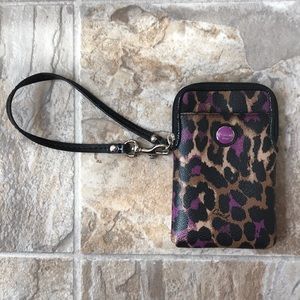 Cheetah Print Coach Wristlet
